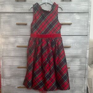 Janie and Jack Red and Black Plaid Formal Dress